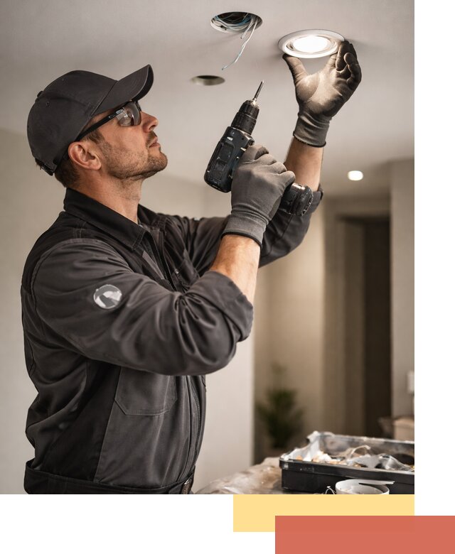 Установка точечных светильников в натяжной потолок в Барабинске