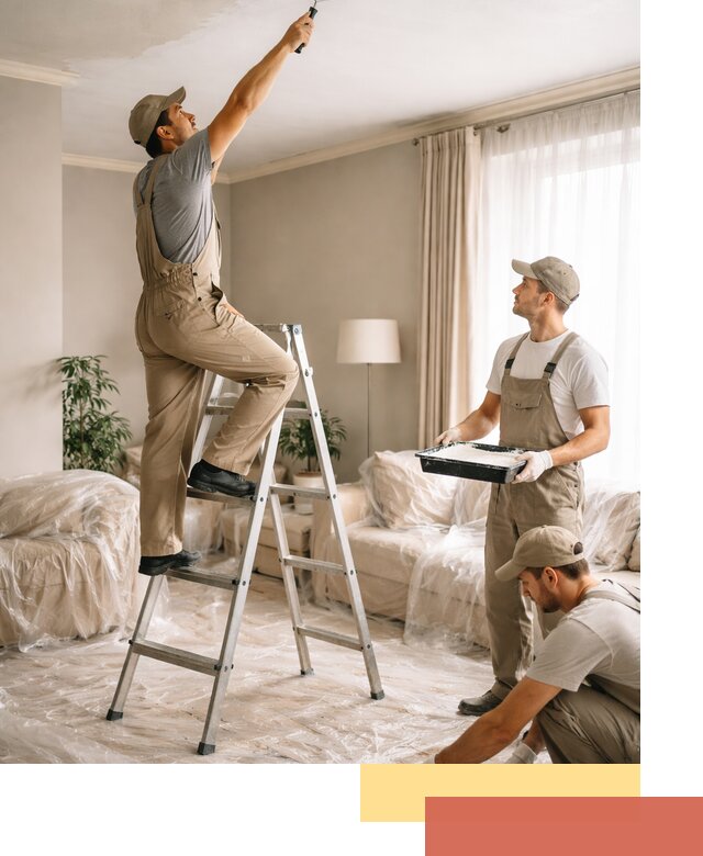 Покраска потолков акриловой краской в Барабинске качественно и быстро