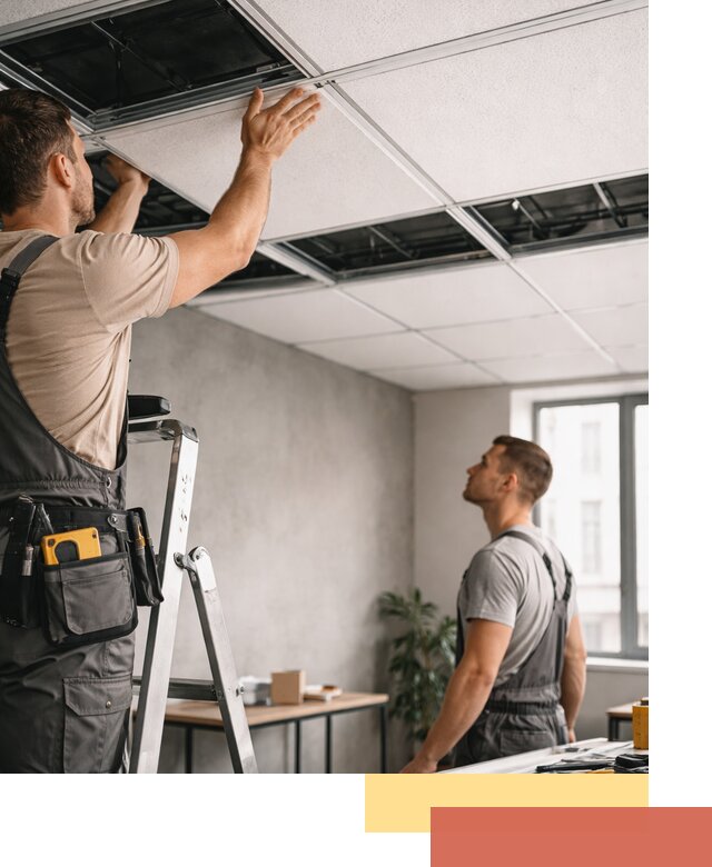 Монтаж потолочной плитки в Барабинске качественно и в срок