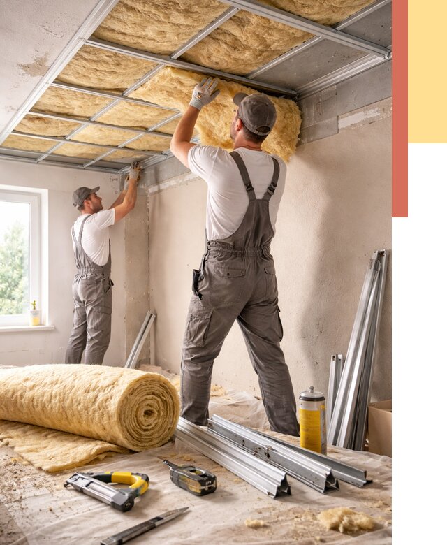 Утепление потолка в Барабинске от 7313 руб/м2 — недорого, быстро, под ключ | ОТДЕЛОЧНИК-Ббн