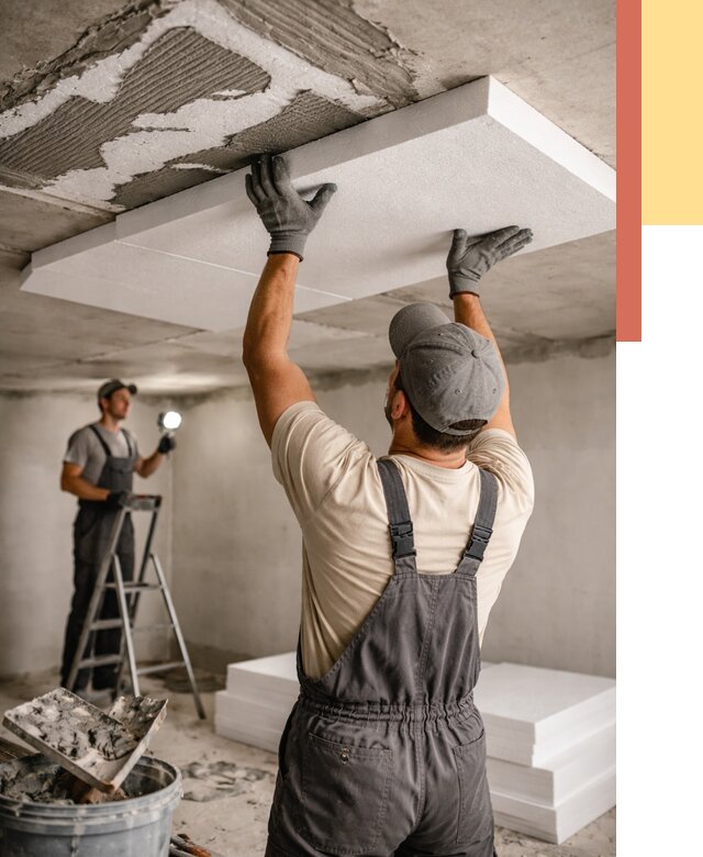 Утепление потолка пенопластом в Барабинске от 4571 руб/м2 — недорого и быстро | ОТДЕЛОЧНИК-Ббн